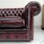 Divano 3 posti chesterfield club inglese originale in pelle rosso bordeaux nuovo 