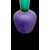 Vaso in vetro verde acqua con base blu satinata.Venini,Murano.