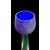 Vaso in vetro verde acqua con base blu satinata.Venini,Murano.