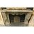 CHM856 - Camino in marmo grigio, misure cm L 152 x H 108 x P 42  