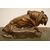 Antica scultura in terracotta di Thomas François Cartier Lion en furie "Leone"
