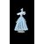 Figura di dama in vetro zanfirico  e lattimo con inclusioni foglia oro.A.Ve.M. Murano.