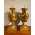 COPPIA DI CANDELABRI AD ANFORA DORATI, INIZIO DEL XIX SECOLO