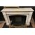  CHM860 - Camino in marmo bianco di Carrara, misure cm L 140 x H 102 x P 40
