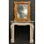 CHM859 - Camino Pompadour in marmo di Carrara, misure cm L 115 x H 104 x P 37  