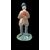 Scultura in vetro pesante raffigurante personaggio maschile con cappello.Boemia.