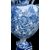 Vaso in maiolica in monocromia turchina con scena istoriata di battaglia.Manifattura Fantechi.Signa.