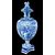 Vaso in maiolica in monocromia turchina con scena istoriata di battaglia.Manifattura Fantechi.Signa.
