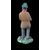 Scultura in vetro pesante raffigurante personaggio maschile con cappello.Boemia.