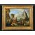 Capriccio architettonico con la Piramide di Caio Cestio, pittore romano del XVIII secolo, seguace di Giovanni Paolo Panini, olio su tavola