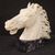 White marble sculpture head of a horse from the 20th century