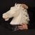 White marble sculpture head of a horse from the 20th century