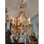 Lampadario in bronzo dorato e cristalli Baccarat  / con certificato Maison Baccarat