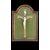 Cristo in avorio con croce e cornice in legno intagliato e dorato.periodo Luigi XVI.