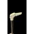 Bastone con pomolo in avorio raffigurante testa di cane levriero.