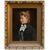 Pair of Portraits Antique Oil Paintings in Original Frames     