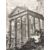 &quot;View of the temple of Hercules in the city of Cora&quot; - 19th century - Piranesi burin engraving     