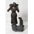 Antica statua francese del 1800 in metallo raffigurante pastorella