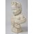 Smiling little girl with flowers in her hair, white marble     
