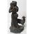 Antica statua francese del 1800 in metallo raffigurante pastorella