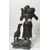 Antica statua francese del 1800 in metallo raffigurante pastorella