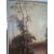 Grande dipinto dell' Ottocento - Paesaggio fluviale con alberi -