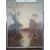 Grande dipinto dell' Ottocento - Paesaggio fluviale con alberi -
