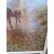 Grande dipinto dell' Ottocento - Paesaggio fluviale con alberi -