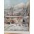 Quadro - Dipinto paesaggio montano innevato- autore Francesco Carini - 1950 ca