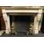  CHM865 - Camino in marmo bianco di Carrara, misure cm L 146 x H 106 x P 38 