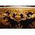  TAV308 - Consolle dorata con piano in marmo, misure cm L 112 x P 53 x H 80  