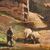Signed painting landscape with shepherd from the 20th century
