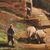 Signed painting landscape with shepherd from the 20th century
