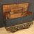 Indian chest in painted wood from the 20th century