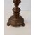Coppia di portaceri-candelieri in lamierino di ottone su legno-epoca '800 -h48cm