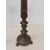 Coppia di portaceri-candelieri in lamierino di ottone su legno-epoca '800 -h48cm