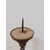 Coppia di portaceri-candelieri in lamierino di ottone su legno-epoca '800 -h48cm