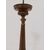 Coppia di portaceri-candelieri in lamierino di ottone su legno-epoca '800 -h48cm
