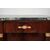 Credenza antica quattro porte stile Impero Francese in piuma di mogano con piano in marmo verde alpi. Periodo inizio XX secolo.