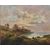 Edmond Van der Haeghen (Belgio 1836 - 1919)  "Paesaggio lacustre al tramonto" olio su tela (cm 55x68) Firmato in basso a destra