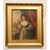 Antico quadro inglese del 1800 olio su tavola Inglese "Donna in abito elegante"