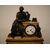 Antico orologio da tavolo francese del 1800 stile Impero in bronzo e marmo giallo Siena