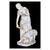 Antica scultura francese in marmo e alabastro del 1800 raffigurante un soggetto femminile "Dama"