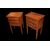 Coppia di comodini di fine 1800 Stile Luigi XVI in legno di noce con ottone