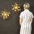 Pair of Italian wall lights in metal and glass from the 70s