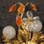 Pair of Italian wall lights in metal and glass from the 70s
