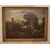 Antico quadro italiano del 1700 Olio su tela italiano del 1700 paesaggio con personaggi