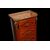 Cinquino francese stile Napoleone III di fine 1800 con applicazioni in bronzo e piano in marmo