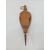 Soffione da camino in ottone pelle e legno epoca meta' 900