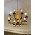 Lampadario a otto luci in bronzo dorato, Francia, stile Luigi XVI, fine XIX secolo 